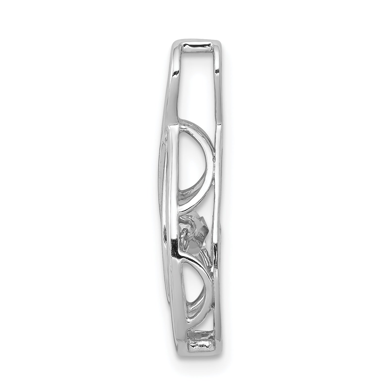 14k White Gold 1/4 carat Lab Grown Diamond VS/SI+ G+ Complete Vibrant Infinity Slide Pendant Secondary image