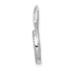 14k White Gold 1/10 carat Lab Grown Diamond VS/SI+ G+ Complete Fashion Circle Dangle Chain Slide Pendant