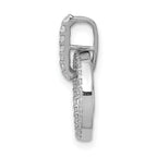 10k White Gold 1/4ct. Diamond Double Circle Dangle Pendant