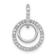 10k White Gold 1/4ct. Diamond Double Circle Dangle Pendant