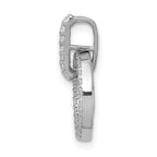 14k White Gold 1/4 carat Lab Grown Diamond VS/SI+ G+ Complete Double Circle Dangle Pendant