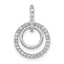 14k White Gold 1/4 carat Lab Grown Diamond VS/SI+ G+ Complete Double Circle Dangle Pendant