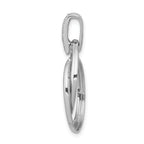 10k White Gold 1/20ct. Diamond Double Oval Pendant