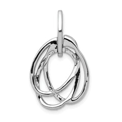 14k White Gold 1/3 carat Lab Grown Diamond VS/SI+ G+ Complete Intertwined Oval Pendant