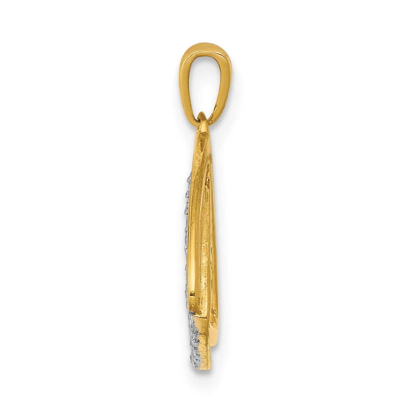 10k 1/6ct. Diamond Double Triangle Pendant Secondary image