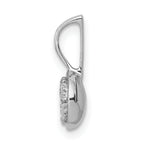 10k White Gold 1/10ct. Diamond Circle Cluster Pendant