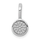 10k White Gold 1/10ct. Diamond Circle Cluster Pendant