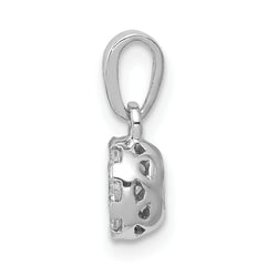 10k White Gold 1/4ct. Diamond Circle Cluster Pendant