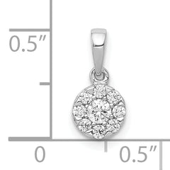 10k White Gold 1/4ct. Diamond Circle Cluster Pendant
