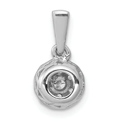 10k White Gold 1/4ct. Diamond Circle Cluster Pendant