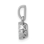 14k White Gold 1/4 carat Lab Grown Diamond VS/SI+ G+ Complete Circle Cluster Pendant