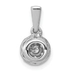 14k White Gold 1/4 carat Lab Grown Diamond VS/SI+ G+ Complete Circle Cluster Pendant