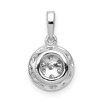 14k White Gold 1/4 carat Lab Grown Diamond VS/SI+ G+ Round Complete Halo Cluster Pendant