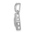 14k White Gold 1/4 carat Lab Grown Diamond VS/SI+ G+ Complete Geometric Cluster Pendant