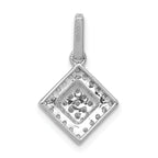 14k White Gold 1/4 carat Lab Grown Diamond VS/SI+ G+ Complete Geometric Cluster Pendant