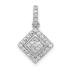 14k White Gold 1/4 carat Lab Grown Diamond VS/SI+ G+ Complete Geometric Cluster Pendant
