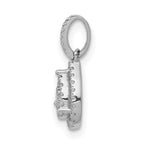 10k White Gold 1/4ct.Diamond Teardrop Pendant