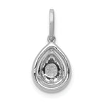 14k White Gold 1/3 carat Lab Grown Diamond VS/SI+ G+ Complete Teardrop Dangle Pendant