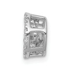 14k White Gold 3/8 carat Lab Grown Diamond VS/SI+ G+ Complete Vibrant Chain Slide Pendant
