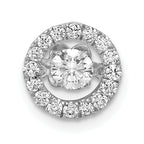 14k White Gold 3/8 carat Lab Grown Diamond VS/SI+ G+ Complete Vibrant Chain Slide Pendant