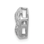 14k White Gold 1/4 carat Lab Grown Diamond VS+ F+ Complete Vibrant Intertwined Circles Pendant