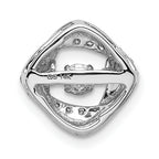 14k White Gold 1/4 carat Lab Grown Diamond VS+ F+ Complete Vibrant Intertwined Circles Pendant