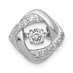 14k White Gold 1/4 carat Lab Grown Diamond VS+ F+ Complete Vibrant Intertwined Circles Pendant