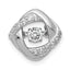 14k White Gold 1/4 carat Lab Grown Diamond VS+ F+ Complete Vibrant Intertwined Circles Pendant