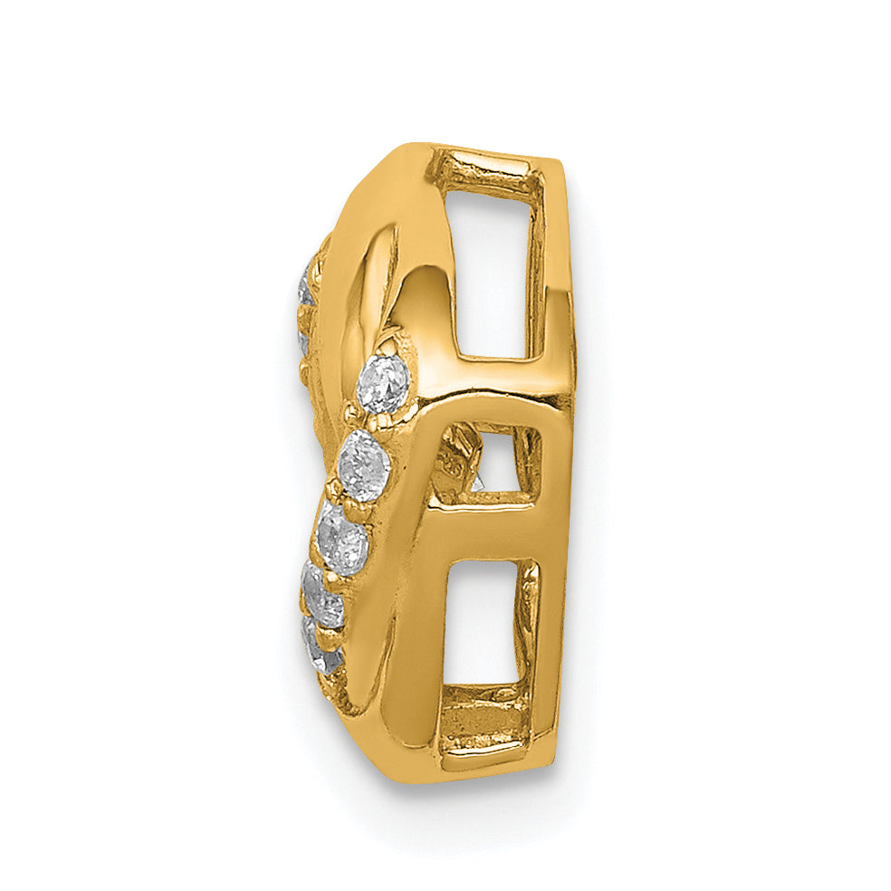 14k 1/4 carat Lab Grown Diamond VS+ F+ Complete Vibrant Intertwined Circles Pendant Secondary image