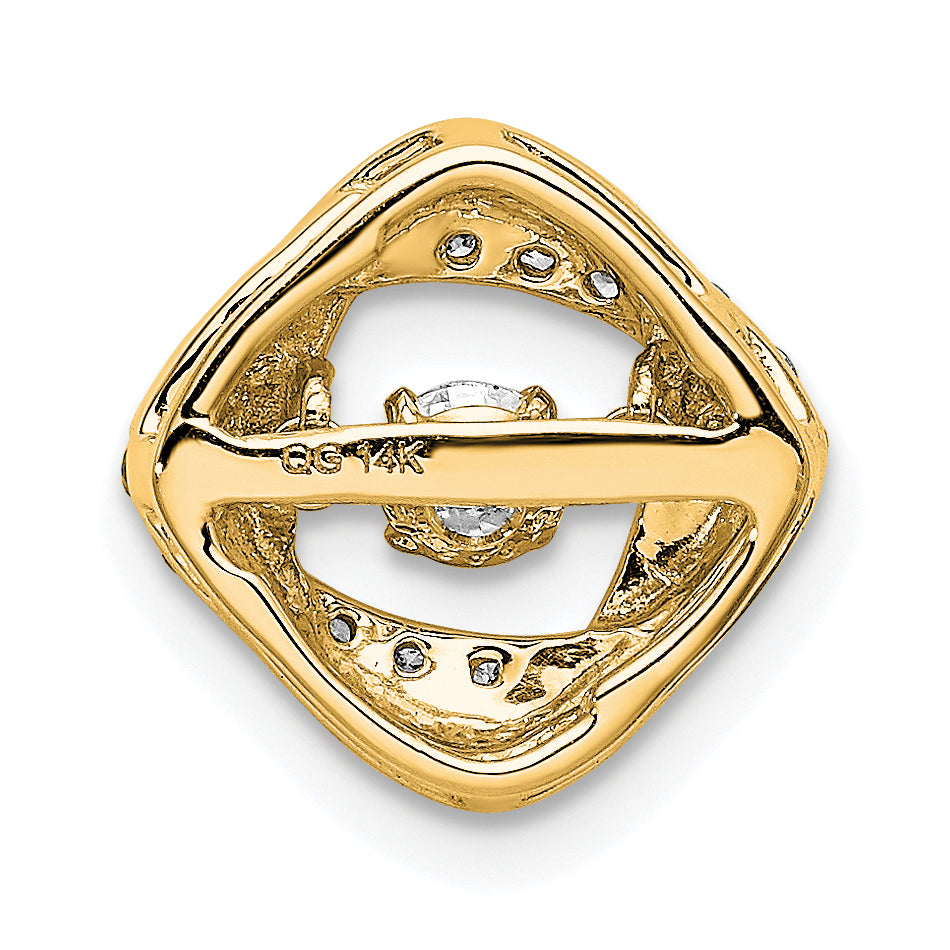 14k 1/4 carat Lab Grown Diamond VS+ F+ Complete Vibrant Intertwined Circles Pendant