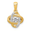 14k 1/3 carat Lab Grown Diamond VS/SI+ G+ Complete Vibrant Fashion Love Knot Pendant