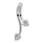 14k White Gold 1/10 carat Lab Grown Diamond VS/SI+ G+ Fashion Chain Slide Pendant