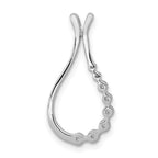 14k White Gold 1/6 carat Lab Grown Diamond VS/SI+ G+ Teardrop Chain Slide Pendant