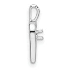 14k White Gold Holds 1-1.9mm Stone Heart Pendant Mounting (No Stone Included)