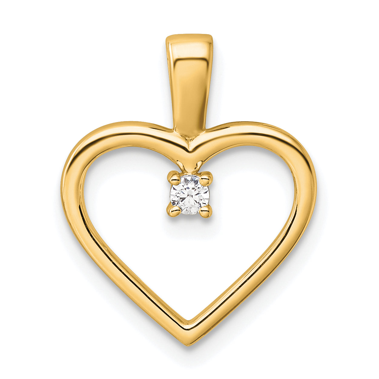 14K AA .05ct. Diamond Heart Pendant Main image