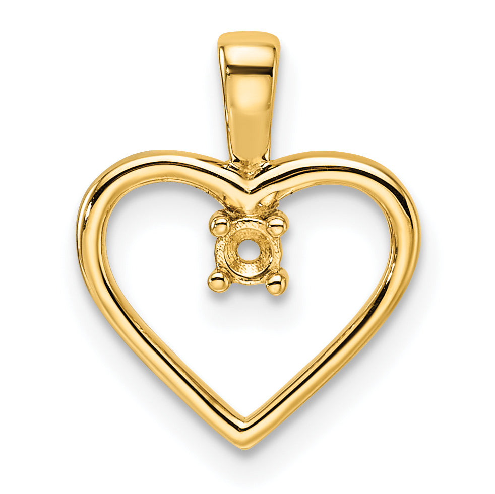 14k Heart Pendant .05ct. Mounting Main image