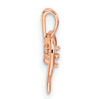 10k Rose Gold Heart Pendant Mounting (No Stone Included)