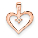 10k Rose Gold Heart Pendant Mounting (No Stone Included)