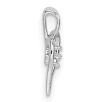 10k White Gold Heart Pendant Mounting (No Stone Included)