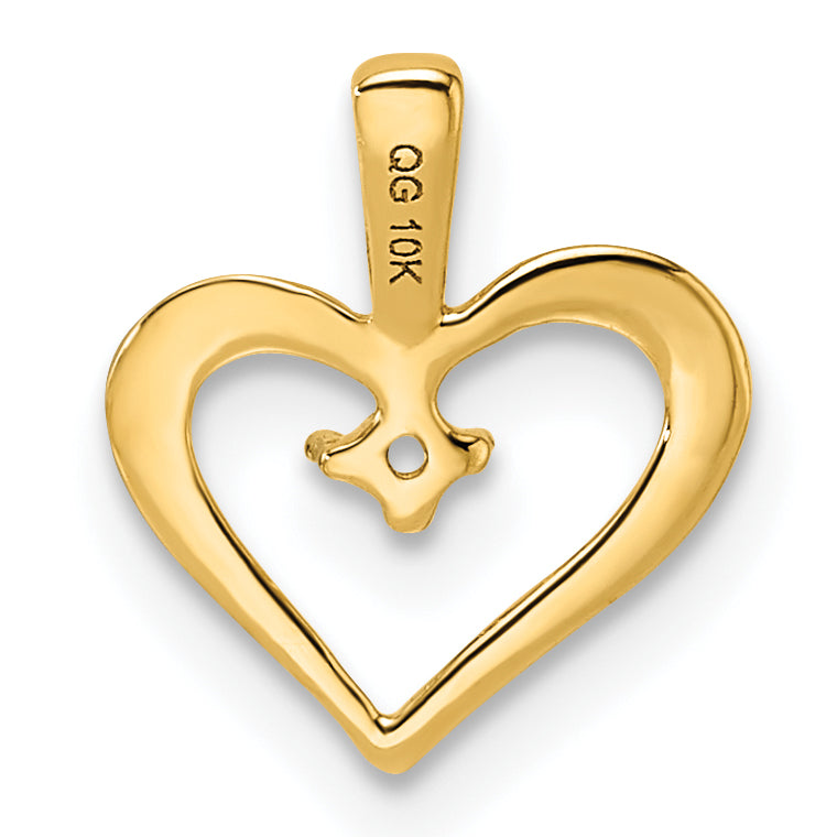 10k Heart Pendant Mounting (No Stone Included)