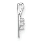 14k White Gold Heart Pendant Mounting (No Stone Included)