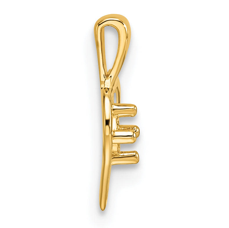 14k Heart Pendant Mounting (No Stone Included) (No Stone Included) Secondary image
