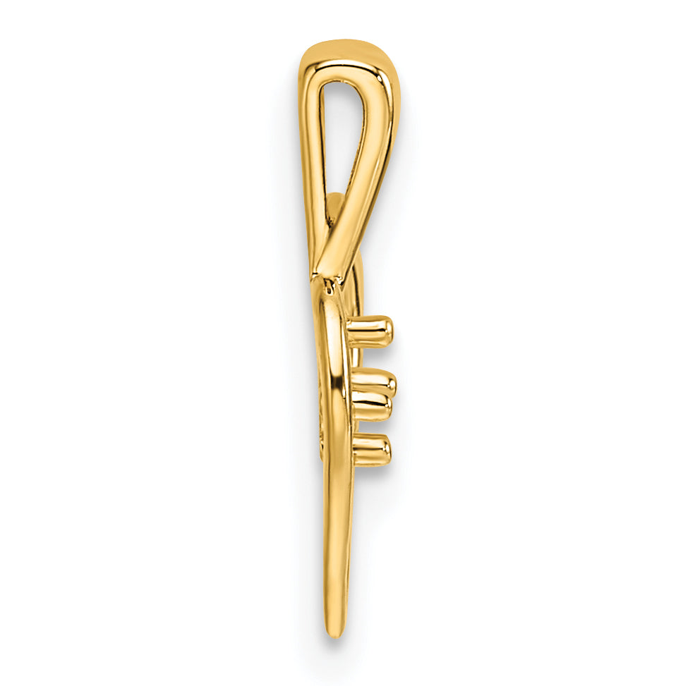 14k Heart Pendant .05ct. Mounting (No Stone Included) (No Stone Included) Secondary image