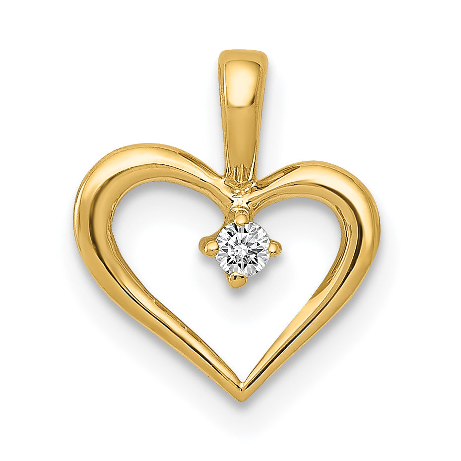 14K AA .05ct. Diamond Heart Pendant Main image