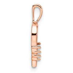 14k Rose Gold Heart Pendant Mounting (No Stone Included)