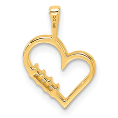 14k Heart Pendant Mounting (No Stone Included)