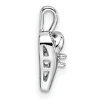 14k White Gold Heart Pendant Mounting (No Stone Included)