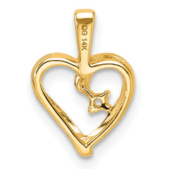 14k Heart Pendant Mounting (No Stone Included)