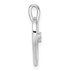 14k White Gold Heart Pendant Mounting (No Stone Included)