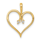 14k .02 carat AA Diamond Heart Pendant